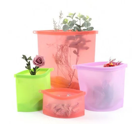 Reusable Silicone Food Storage Bags Sandwich, Liquid, Snack, Fruit, Freezer Airtight Seal BEST for Preserving and Cooking