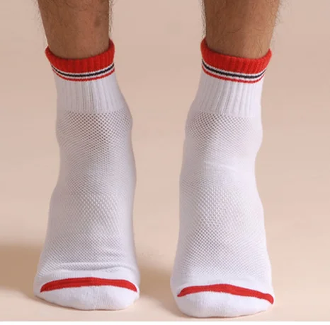 Wholesale Sporting Goods Online Store Customized Logo White Badminton Dri Fit Socks