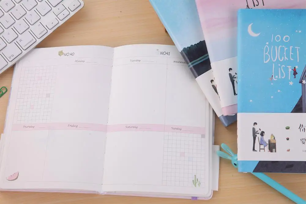 
Wholesale Normal PU Cover 100 Bucket Lists Handbook 