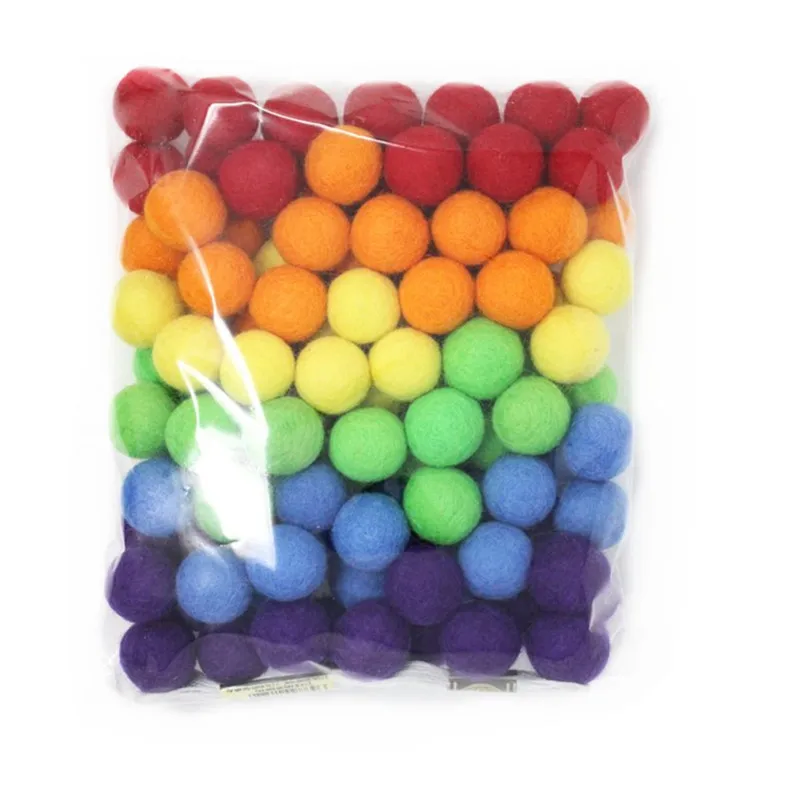 Гирлянда из Красного шерстяного войлока с помпоном для рождества, Дня Святого Валентина, свадьбы, вечеринки, детской комнаты