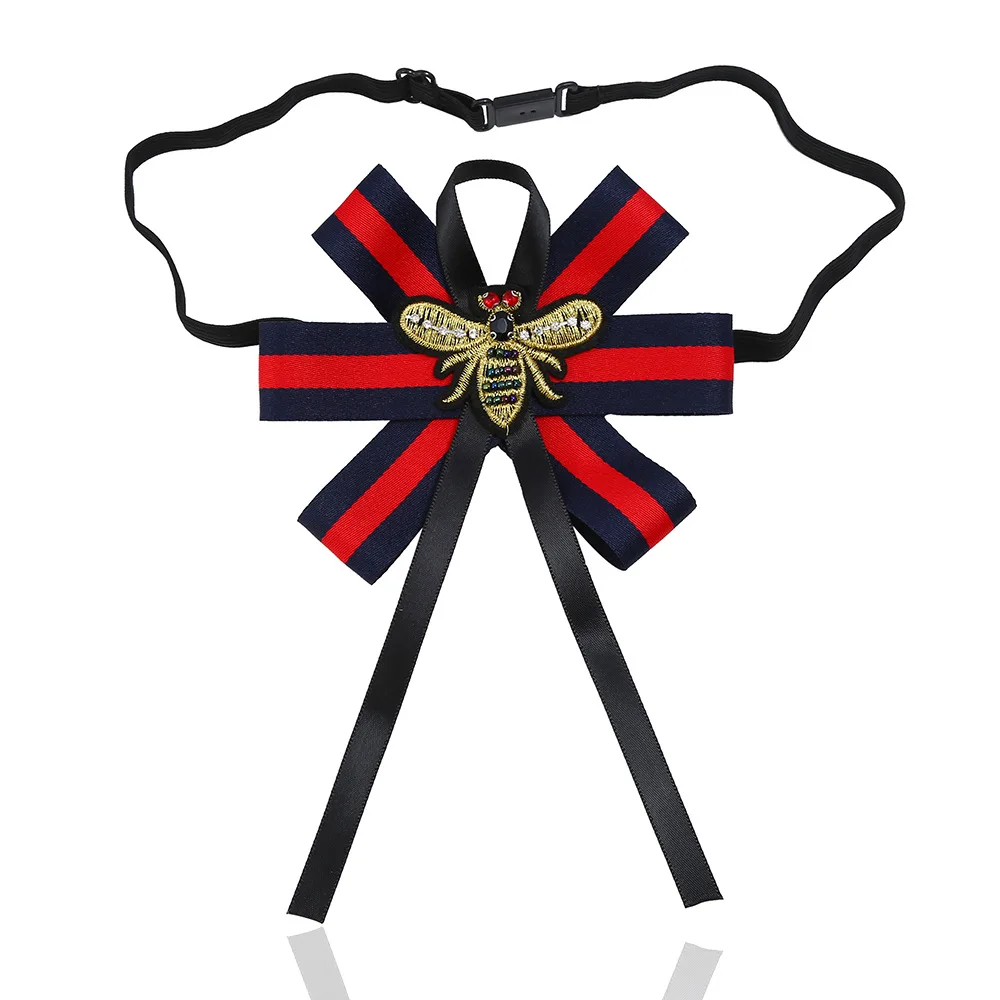 Женская мода лента с пчелами Брошь булавка формальная Свадебная вечерние галстук-бабочка интернет-магазины