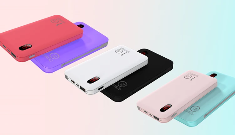 New technology consumer electronics 10000mah fast charging power banks with dual way input