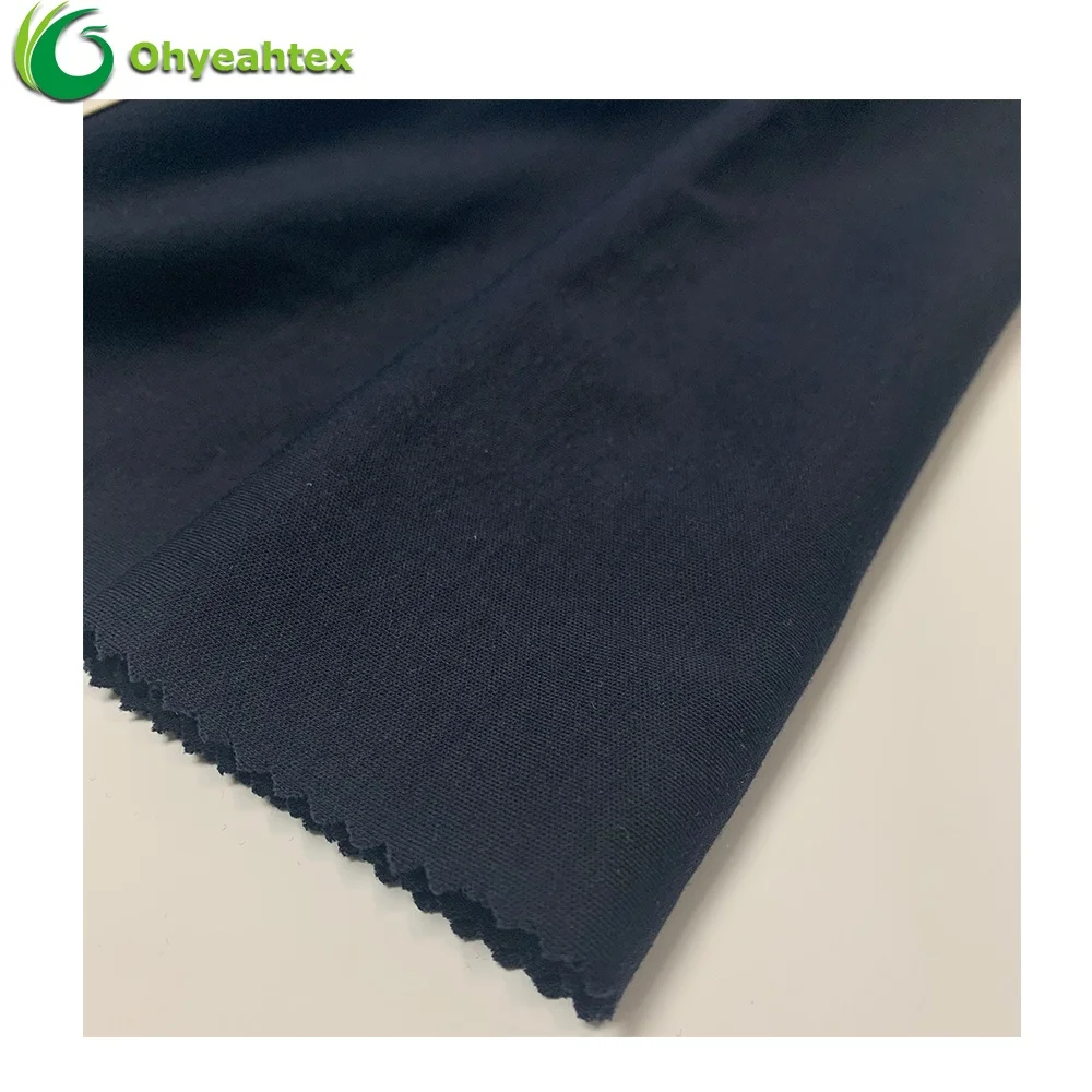 Single/Double Jersey  knitted Mercerized 100% Cotton T-Shirt Fabric For Clothing