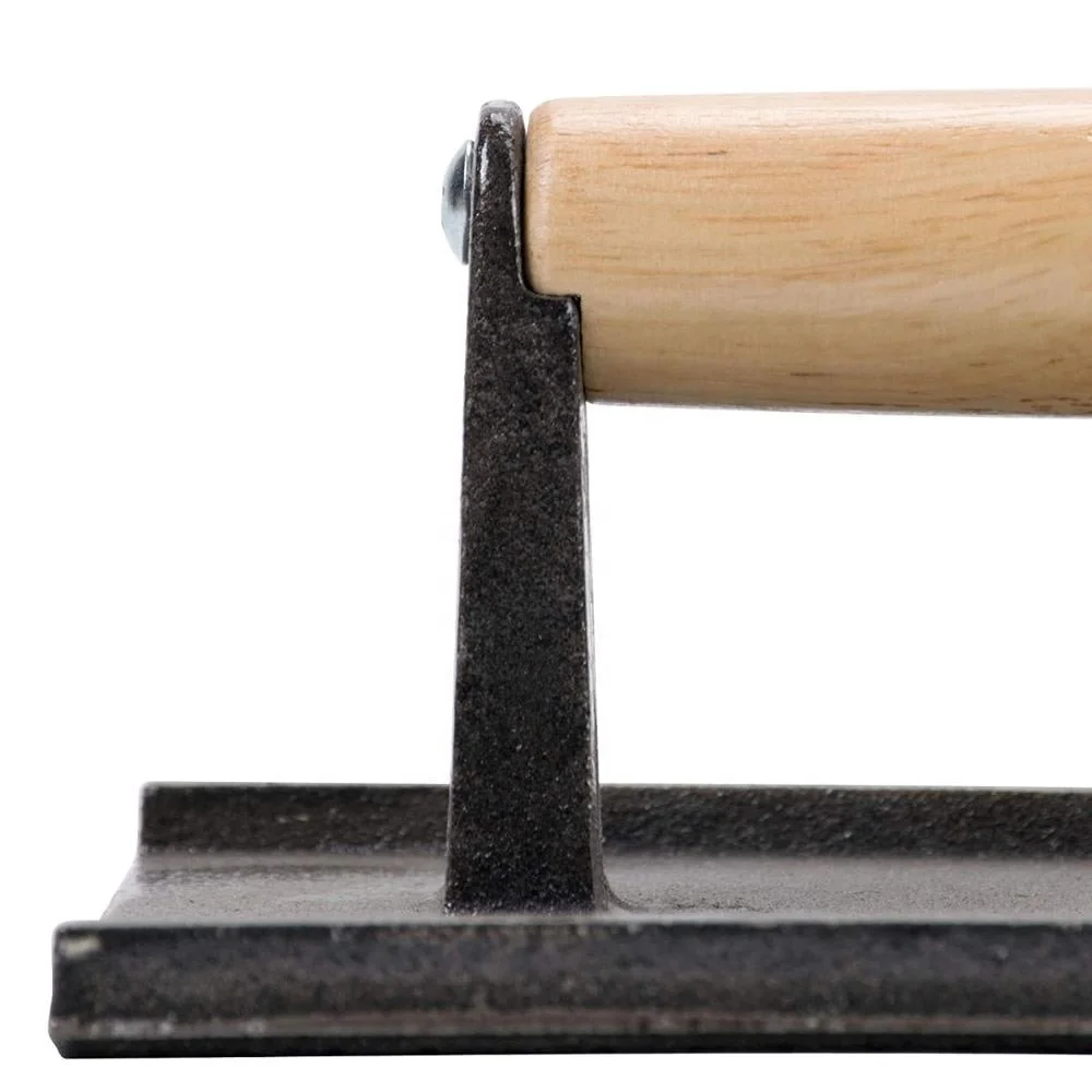 
BBQ Hamburger Patty Presser/Bacon Press with Wooden Handle /Heavy-Weight Grill Press Bacon Press with Wooden Handle