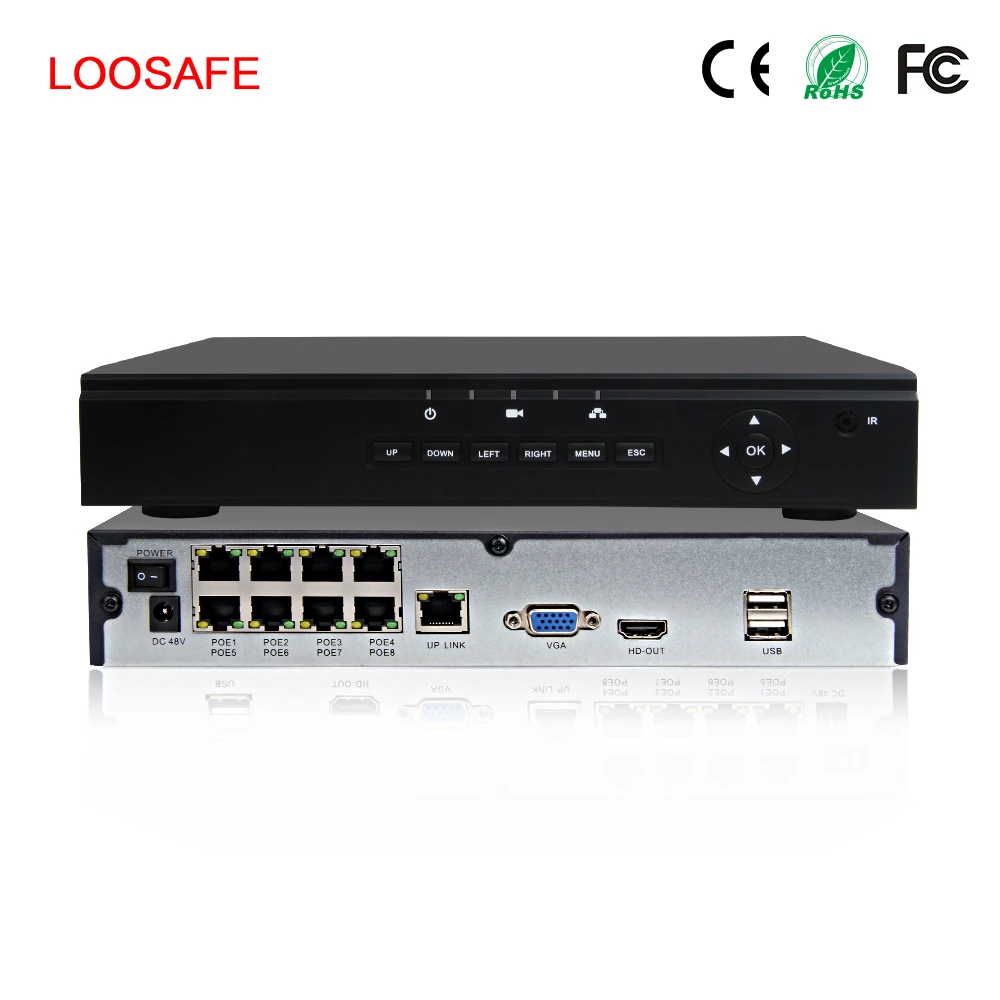 POE Поддержка Onvif 8CH 1080P NVR h.264 Нет необходимости питание и коммутатор 3 USB интерфейс Poe Nvr с IP камера