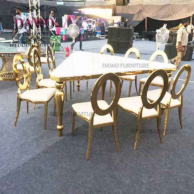 Новый свадебный стол особой формы для приема и вечеринки