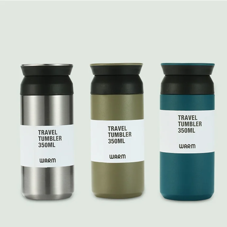2022 Hot Selling 350ml Double Wall Stainless Steel Vacuum Thermos Travel Tumbler with Handle for Keeping Coffee Wine and Water