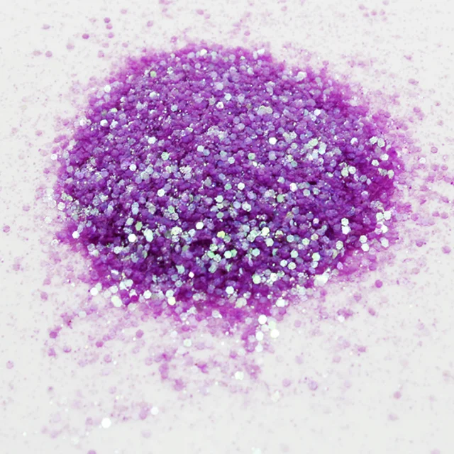 Purple color mixed sizes chunky glitters for face and body decoration, nail glitter powder