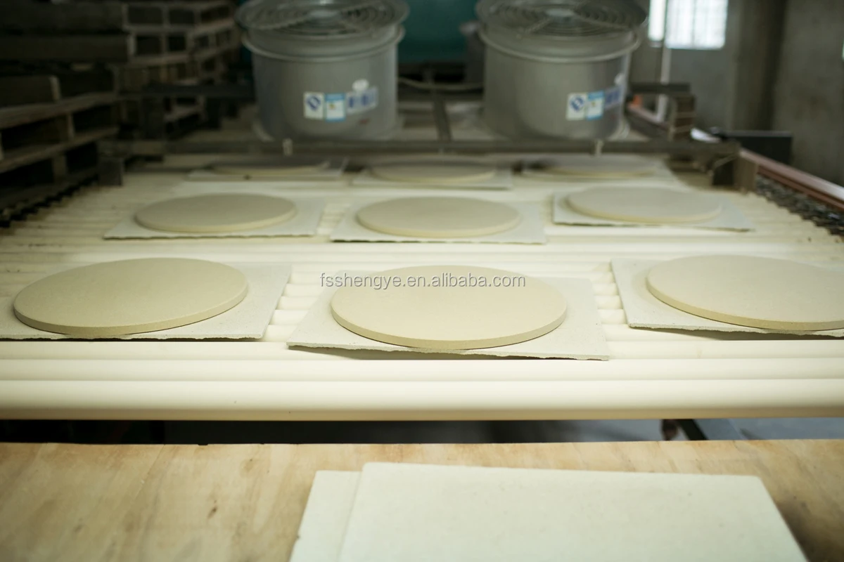 Pretty small pizza stone 8 inches in diameter personal pan pizzas black glaze on top BBQ stone