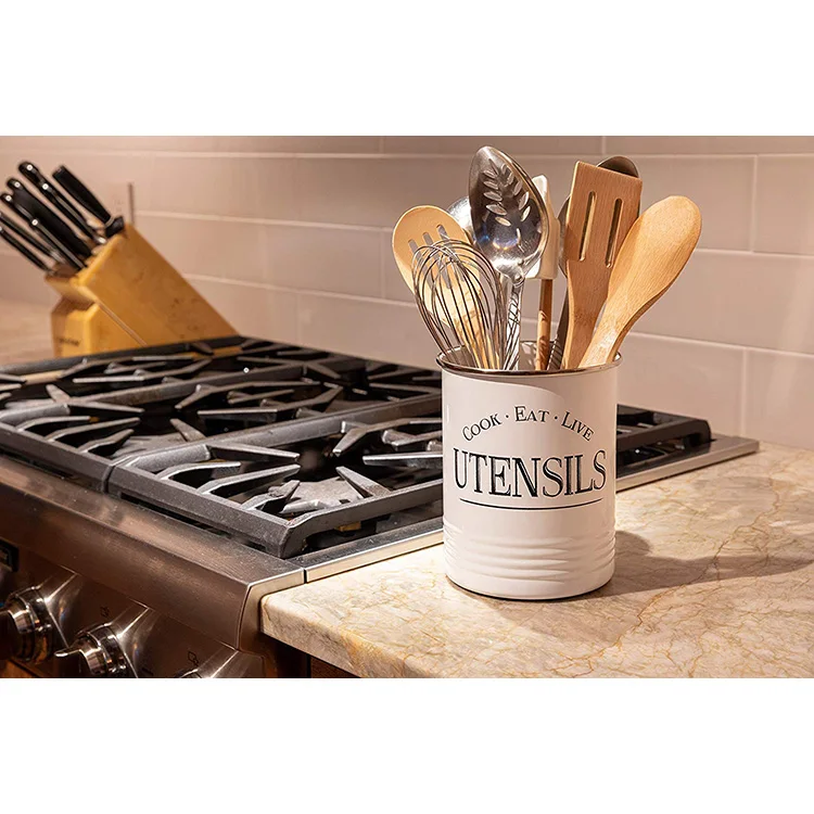 Держатель для кухонной утвари, Декор для дома, мягкая подставка премиум-класса, белая Посуда Caddy от Walford, Домашний Органайзер для посуды