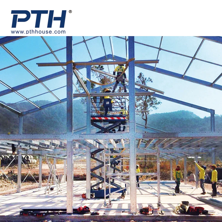 Low cost Double C steel structure building for school classroom and office