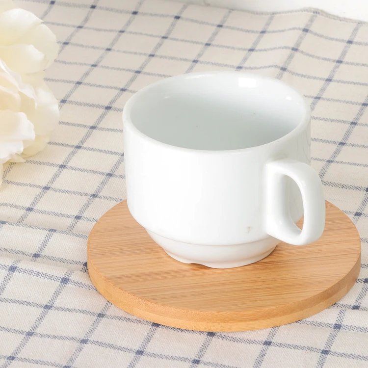 
In Stocked Customized Round Cup Mat Pad Drink Cup Coasters Bamboo Coasters for bar wedding 