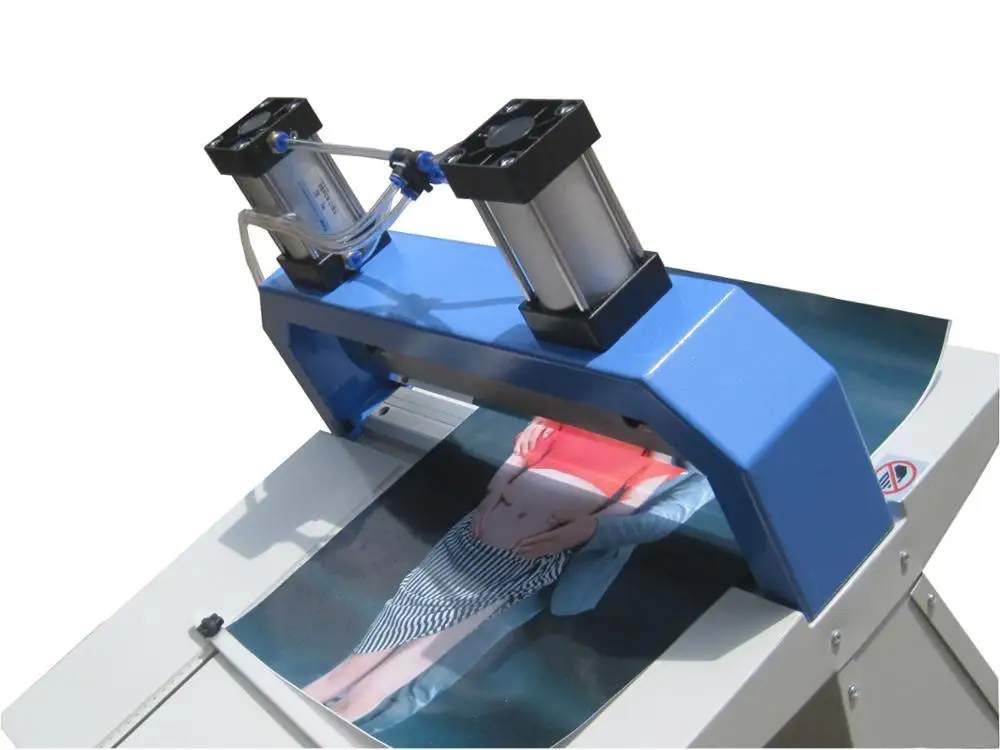Pneumatic paper creasing machine with stand type manual indentation machines