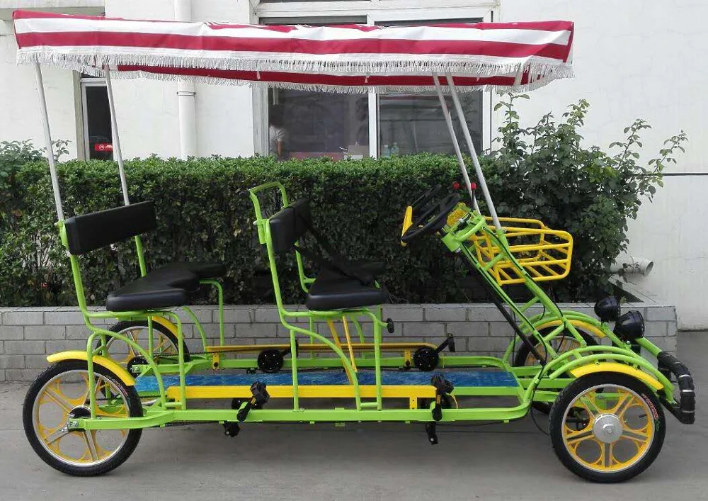 4-х колесный велосипед для 4 взрослых Surrey, самый продаваемый тандемный велосипед на 6 человек Surrey Bike с детскими сидениями