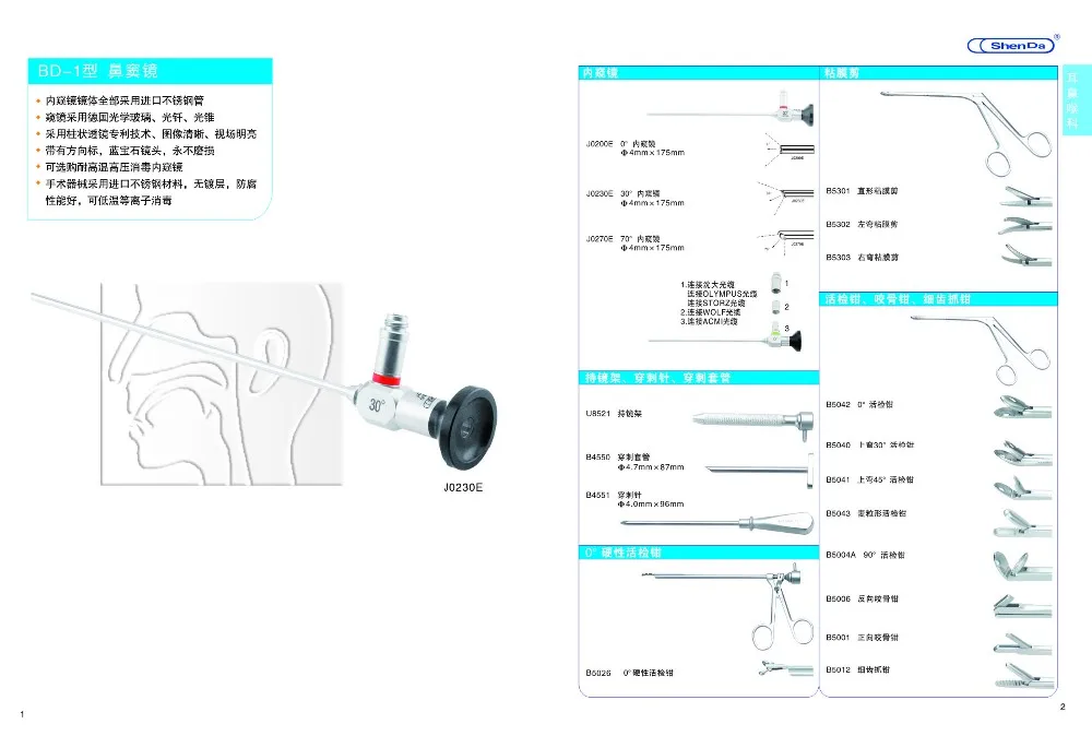 Endoscope Fiber Optic Nasopharyngoscope Nasal Endoscope
