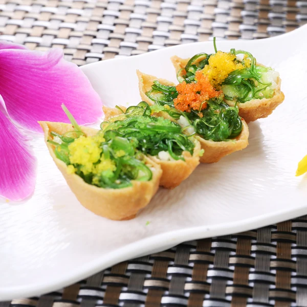 Seaweed Laver Fresh Hiyashi Wakame Japanese Wakame Salad Ready to Eat Sushi Food Customized Sesame Oil from CN;LIA Colorant 4 Cm