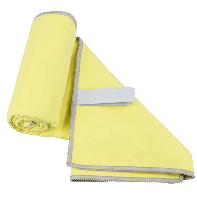 
China wholesale custom size logo high water absorbency quick drying microfiber car cleaning towel with elastic 