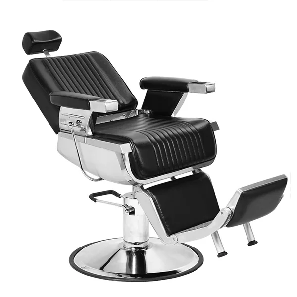 Classic Barber Chair Heavy Duty Hydraulic Man Vintage Reclining Styling Salon Furniture