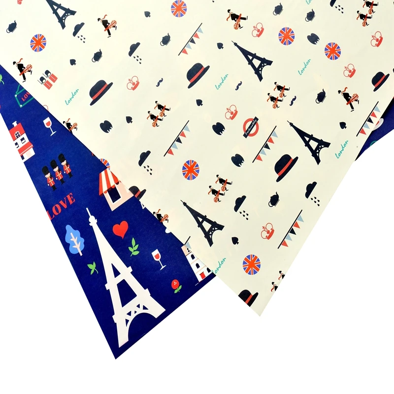 Eiffel Tower printed gift wrap custom wrapping paper rolls