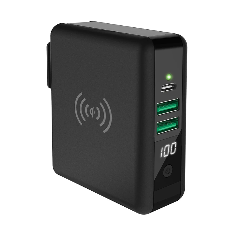 2021 Trending Hot Products 3 in 1 Power Bank Station with Wireless Charger and Wall Charger Function