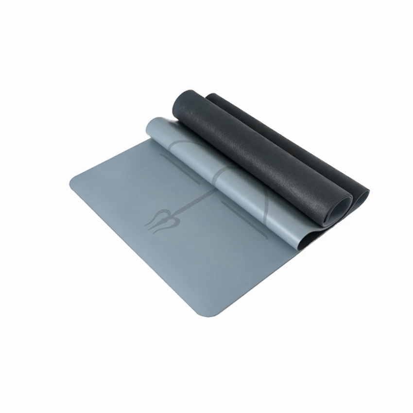 Amazon Hot Sales Gym Natural Rubber PU Yoga Mat Eco Friendly Solid  Yoga Mat With Laser Engraving Anti Slip Custom Yoga Mats