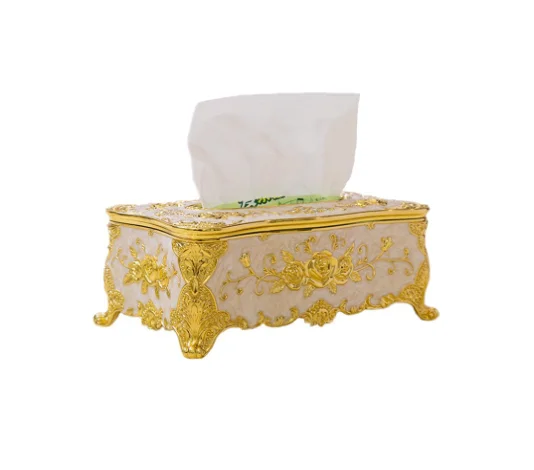China made home living used napkin holder metal decorate tissue box