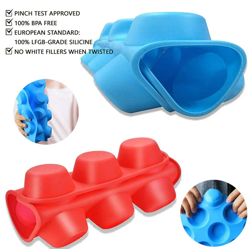 12-Cup Silicone Muffin Cupcake Baking Pan, Cake Baking Cups Mold