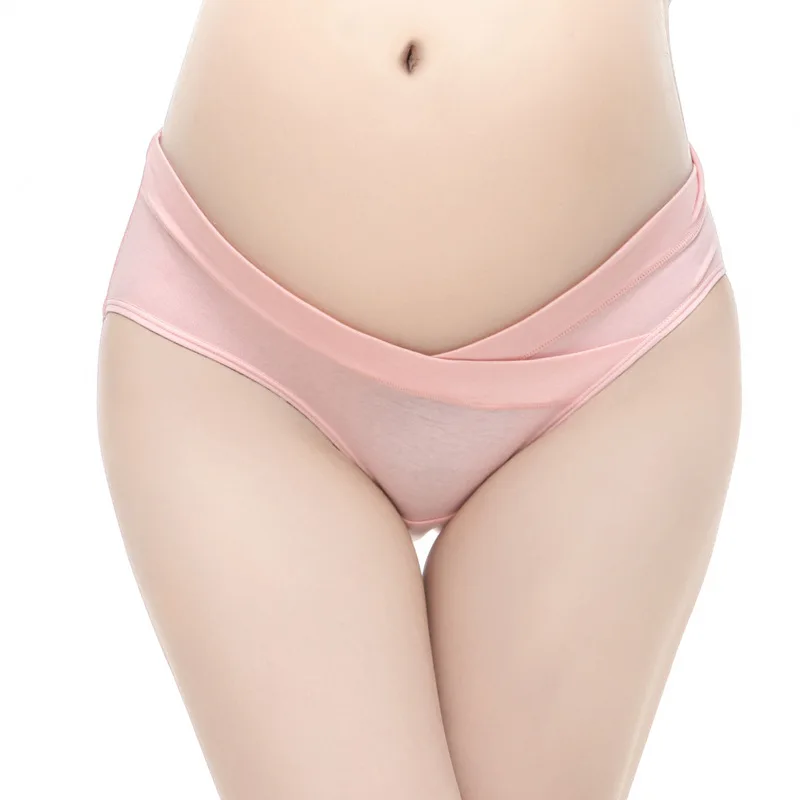 
Pregnant Women Low Waist Cross Cotton Maternity Underwear Panties 