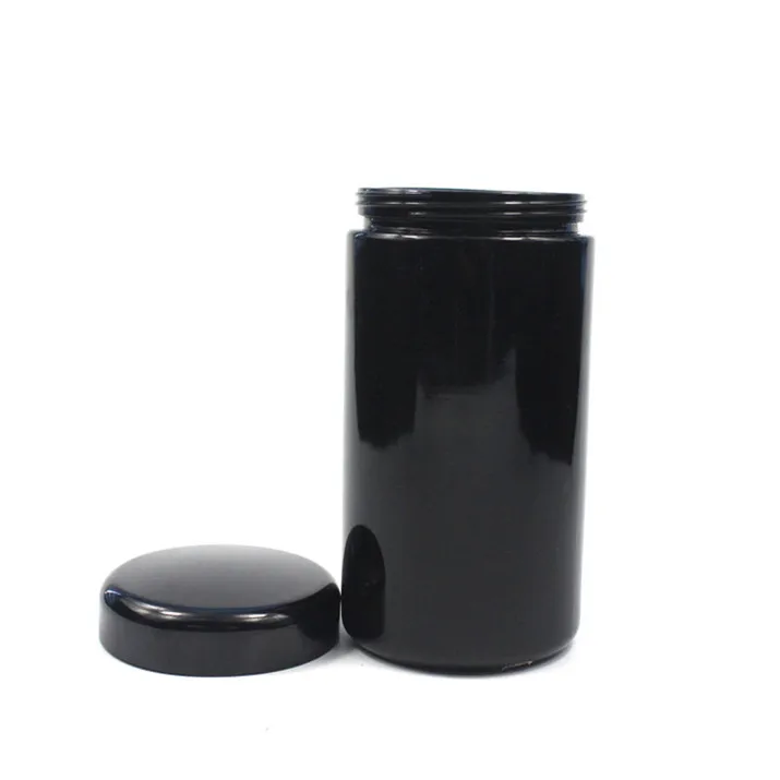 UV-Resistant Glass Herb 16Oz Container Jar (250 mL) with Smell Proof Lid  for Keeps Coffee Grounds, Tea Leaves