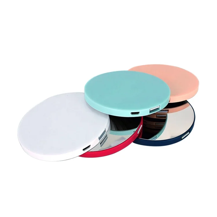 Travel mini mirror shape powerbank 2000mah custom logo kitkat portable power bank