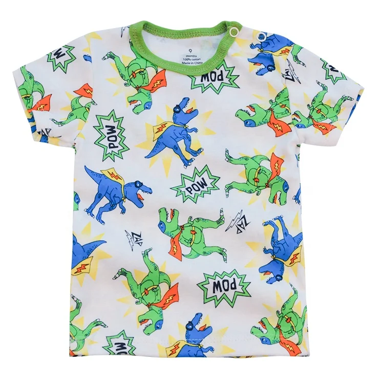 
Guangzhou Factory Supply 100% Organic Cotton Newborn Infant Clothing Baby T Shirt 