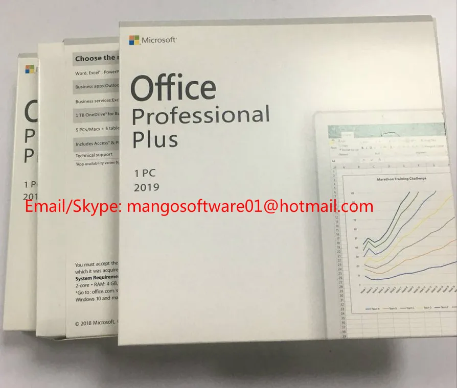 
Microsoft Office 2019 Pro Plus key software, office 2019 pro plus 64bit DVD pack retail license 