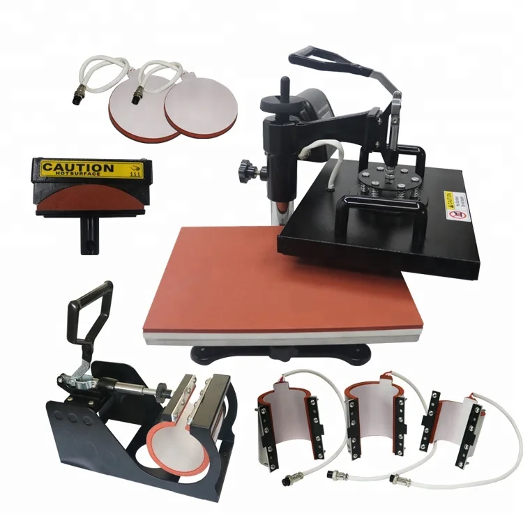 CE approved  t shirt  mug  cap  plate stamp  8 in 1 multifunction  combo heatpress machine