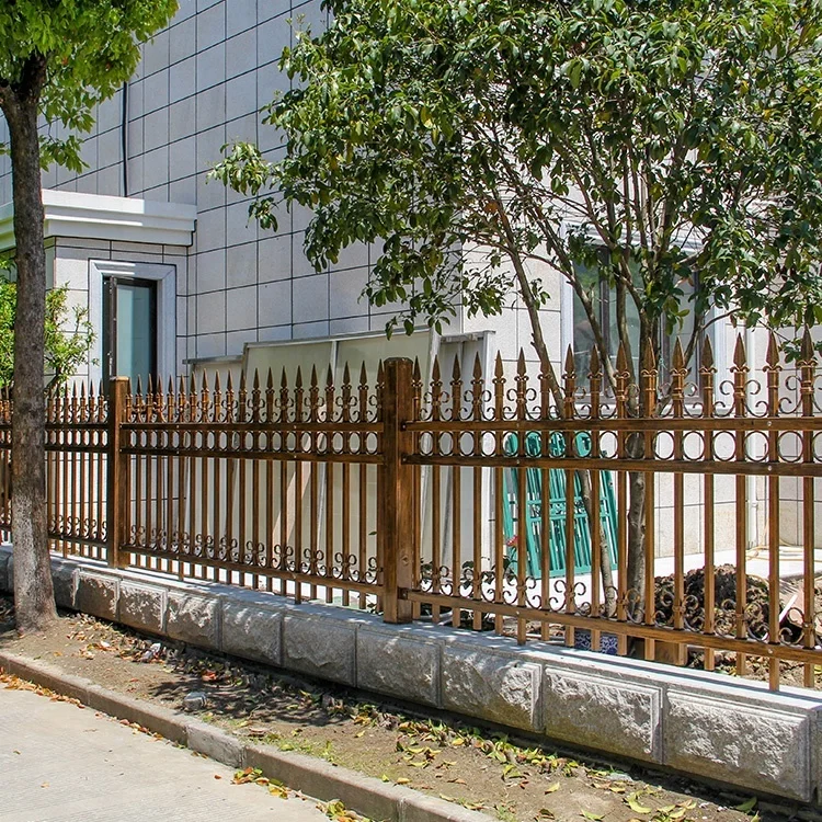 Easy to install galvanized steel fence hot sale cheap ductile iron fence