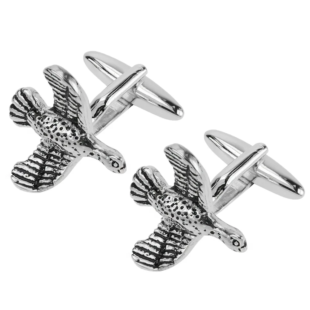 Старинное серебро Flying Утиная охота запонки