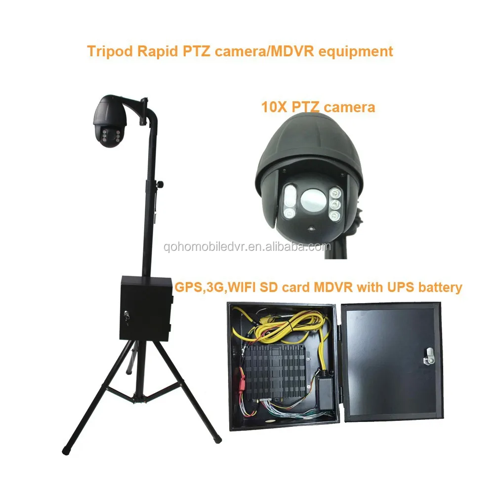 Штатив быстрого PTZ оборудование включает 10x PTZ, GPS г/3G SD карты MDVR UPS п батареи, PTZM804