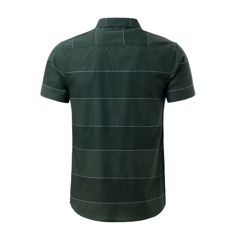Custom 100% cotton short sleeve chemise homme shirts for men