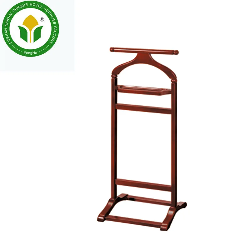 
Hotel bedroom vertical wooden antique coat stand coat rack 