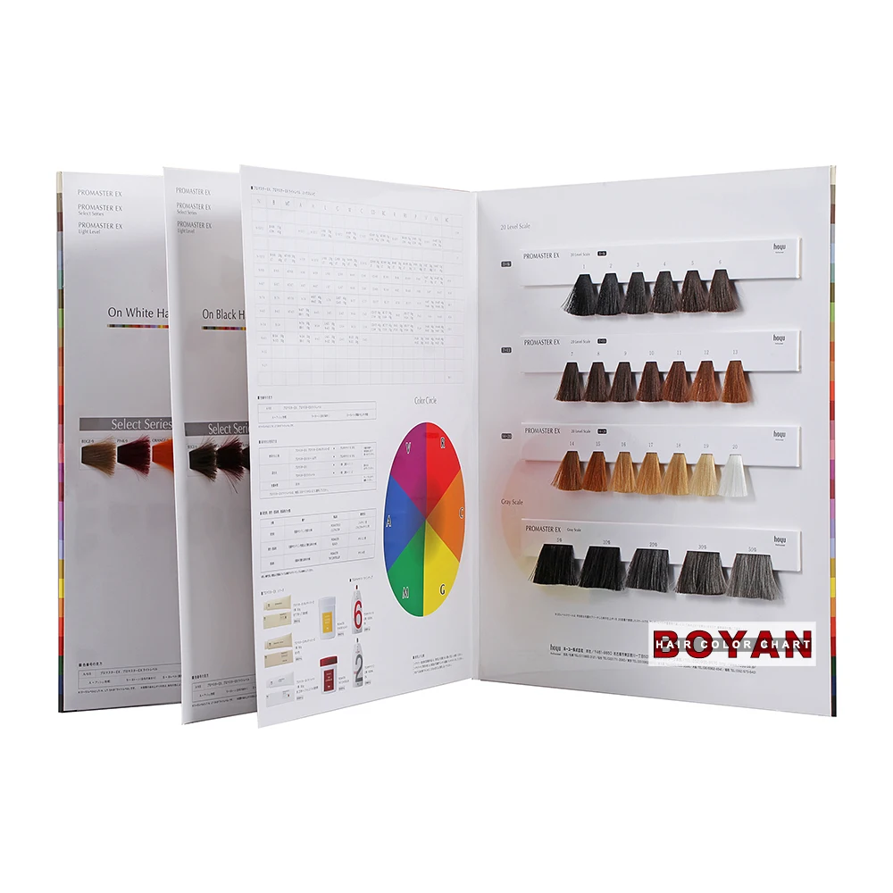 Italian hair dye brand hair color swatch book