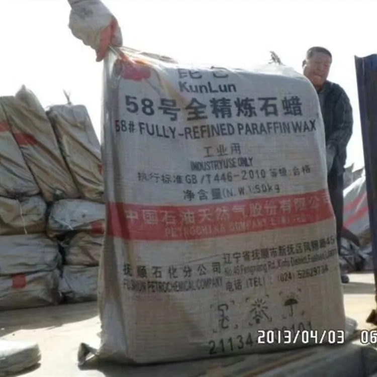 
Best price semi/fully refined paraffin wax 56/58/60/62 