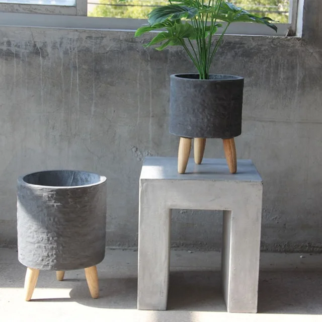 Indoor&outdoor round fiberglass hige quality durable flower pot