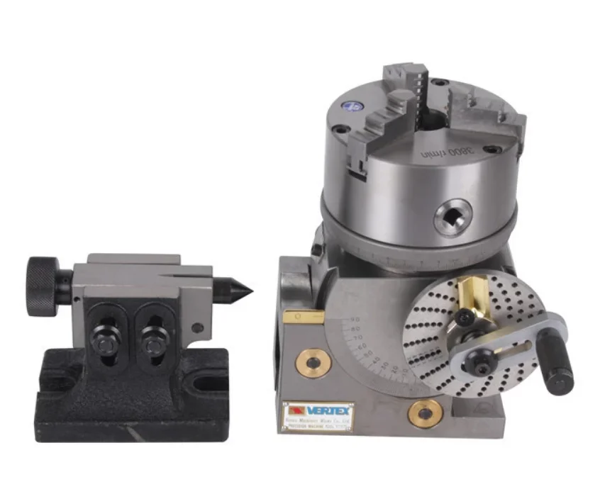 
VERTEX Semi-universal dividing head BS-0-J-5 BS-1-J-6 BS-2-J-8 With 3-jaw chuck Milling machine divding head 