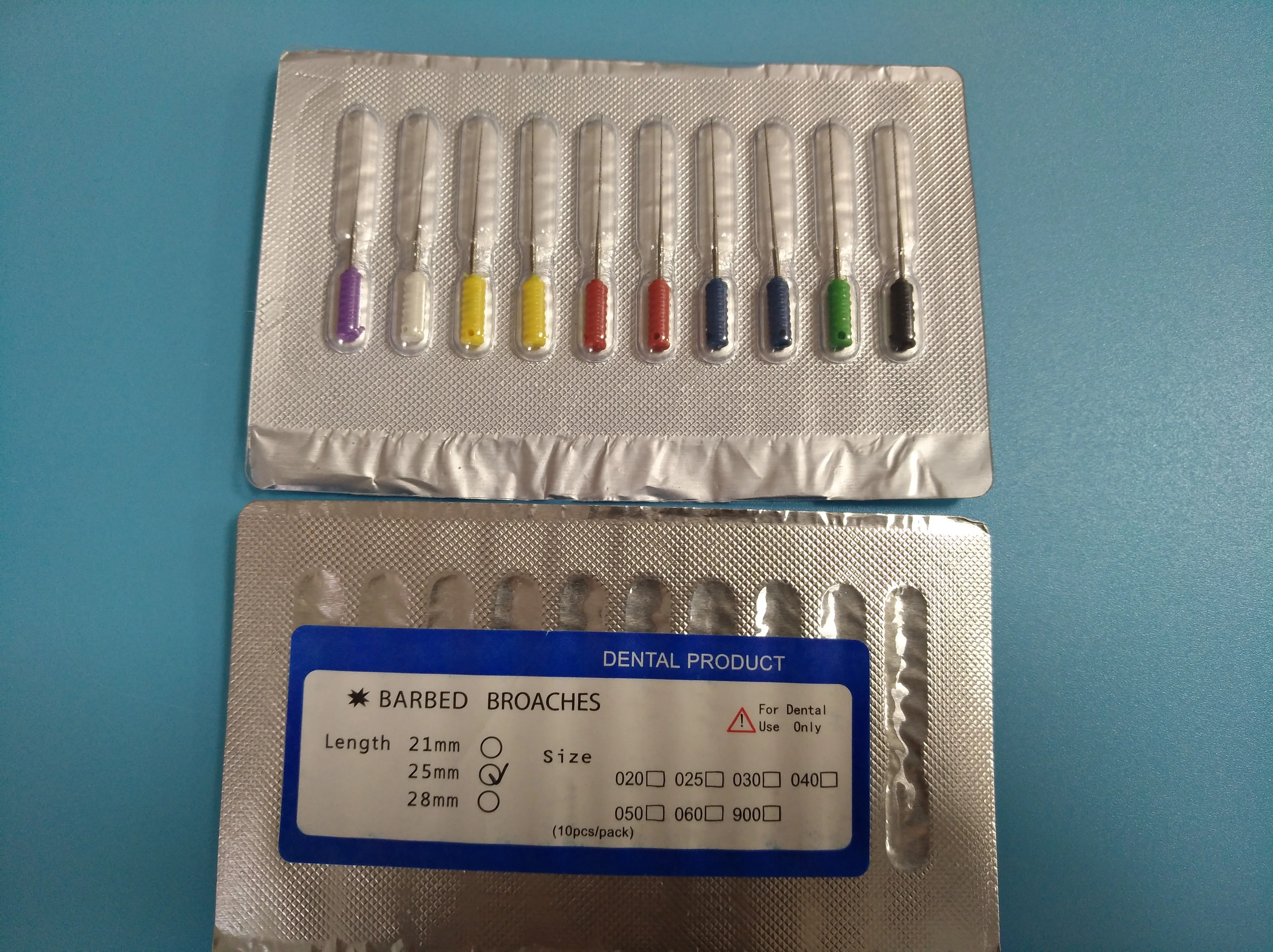 Стоматологические эндофайлы короткие зубчатые броши