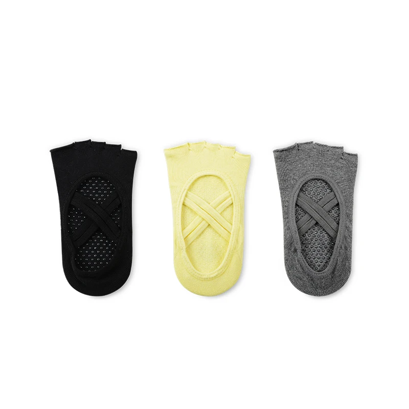 MEIKAN Factory Wholesale Top Quality Anti Slip Boat Grip Pilates Socks Half / Full Toe Socks Half / Full Toeless Yoga Socks