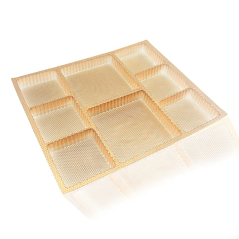 food grade plastic food compartment tray for mooncake
