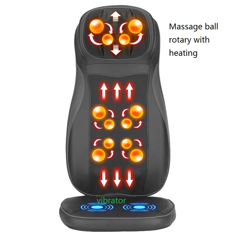 
Full Body Massager Chair Shiatsu Back Neck Seat Massage Cushion Kneading for home office 