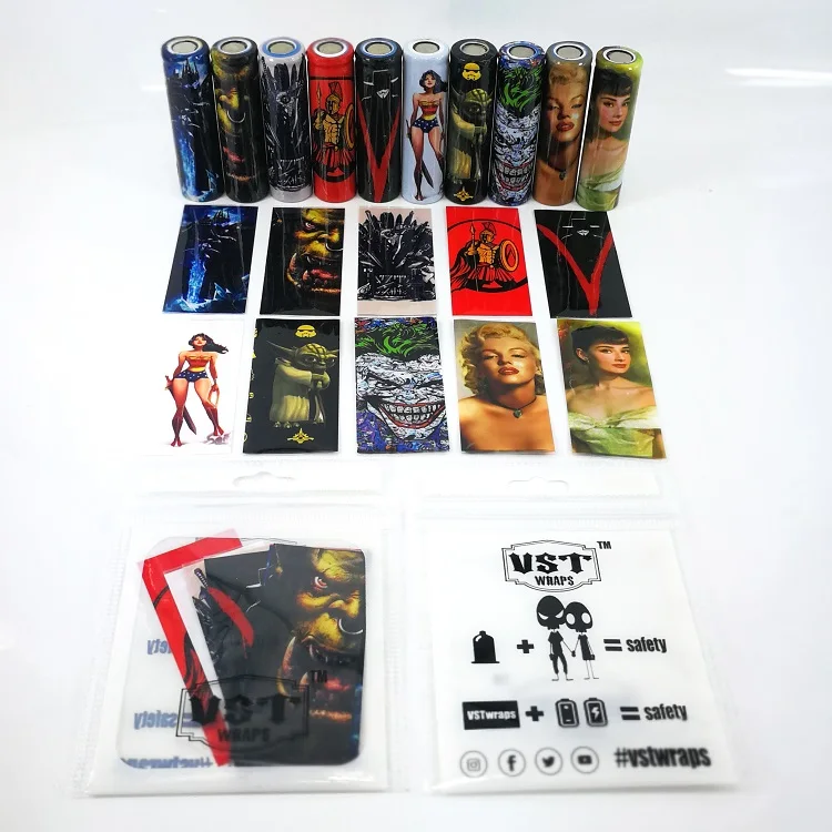 Высокое качество пользовательских батарея с запахом шаблон усадочная обертка для батарея на заказ Vape батарея обертывания