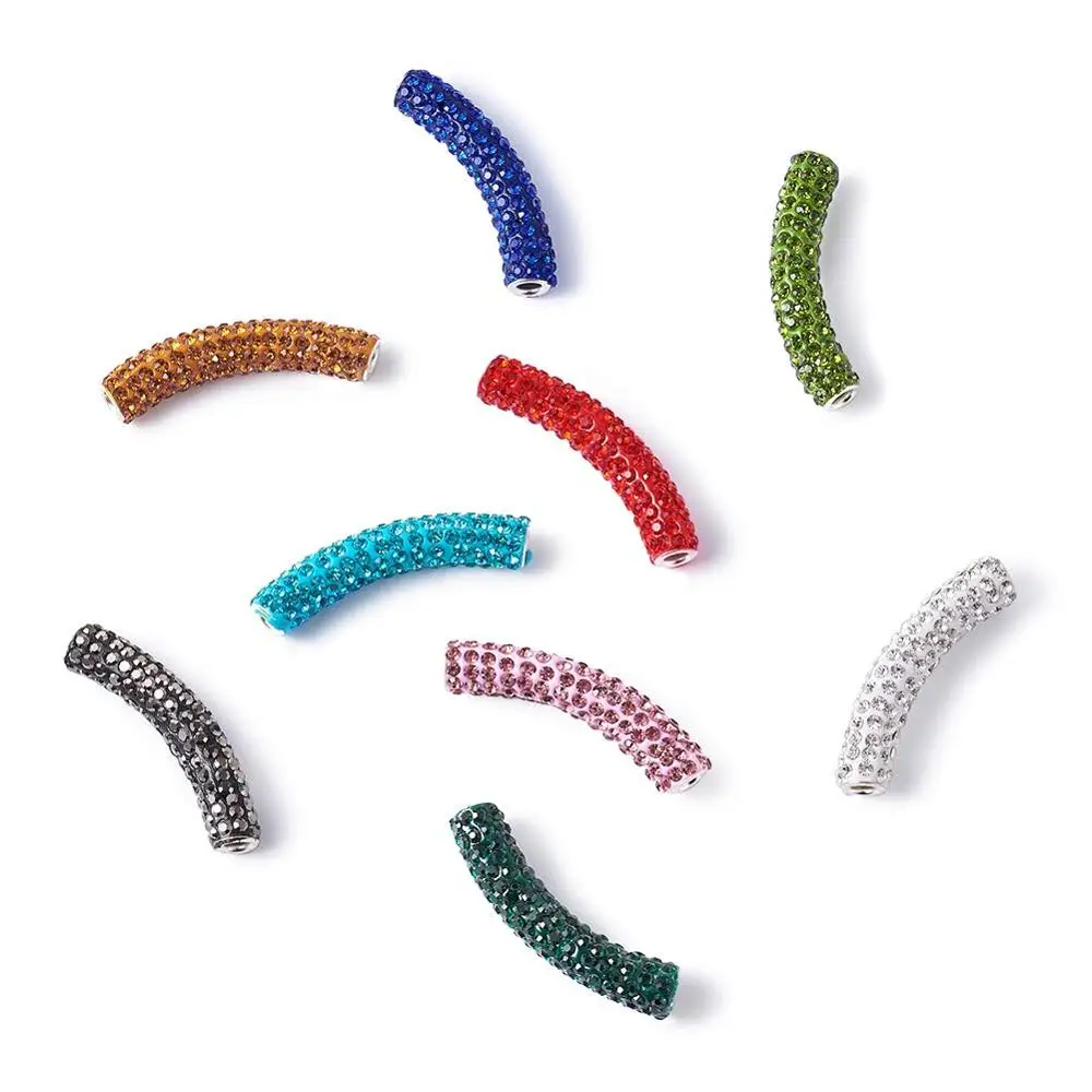 ube Brass Middle East Rhinestone Beads Mixed Color Clay Pave Round Disco Rhinestone Crystal Beads