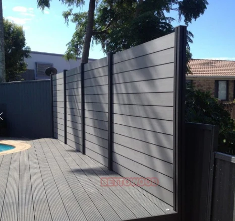 European Design Strong Shocked Resistance No Fading Privacy Wood Plastic Composite WPC Fence