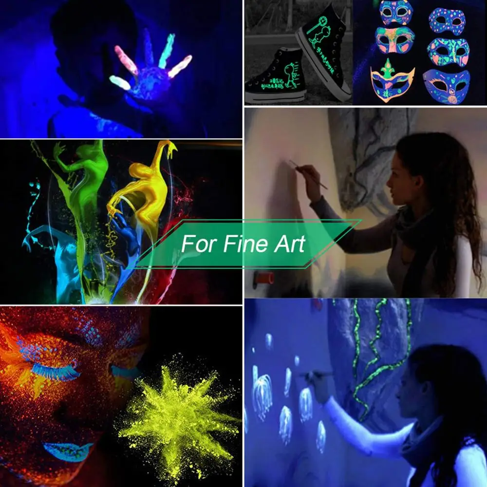 Jingxin Glow in Dark Powder Pigment Luminous Powder Colors for Decoration